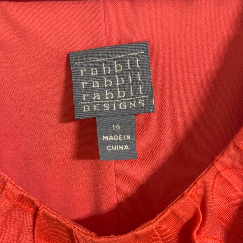 Rabbit Rabbit Rabbit Orange Midi Dress - Picture 2 of 5